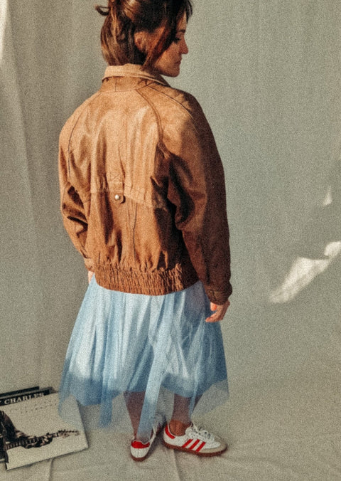 vintage leather jacket nutmeg