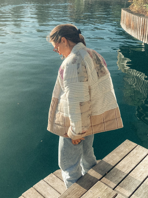 handmade, quilted patchwork jacket
