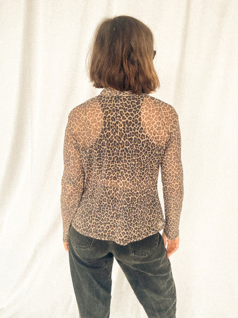 vintage 90s leo mesh top