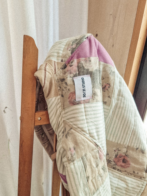 handmade, quilted patchwork jacket