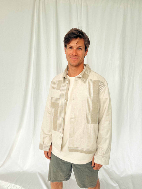 handmade shirt jacket cream/beige