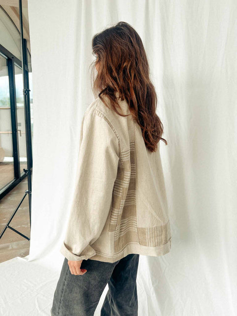 handmade shirt jacket cream/beige