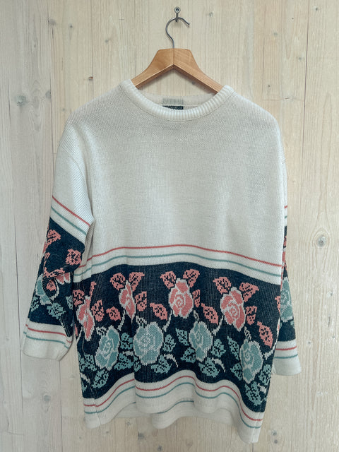 vintage flower pullover