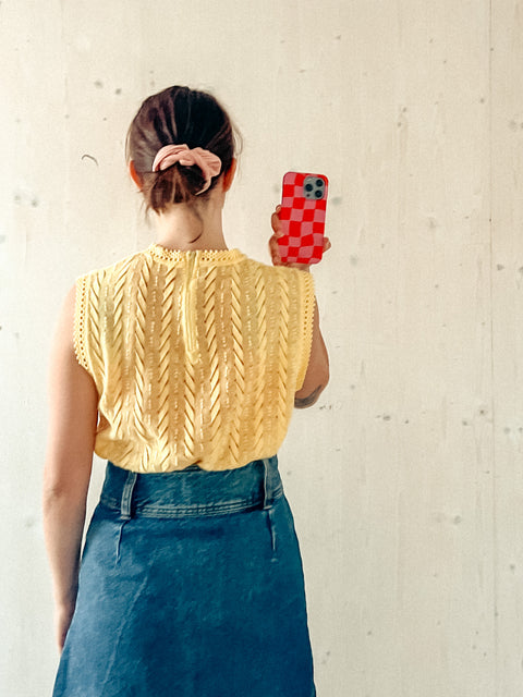 vintage sweater vest buttercup