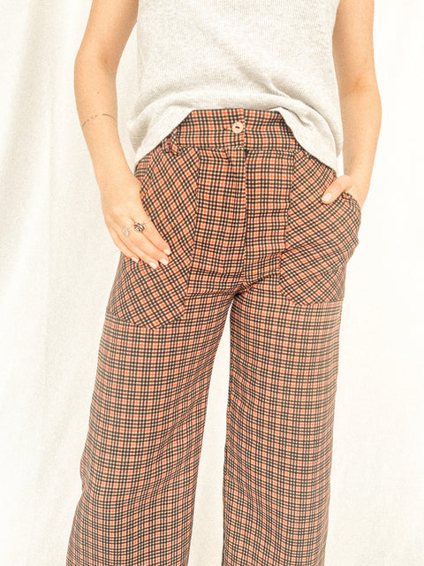 vintage checked pants