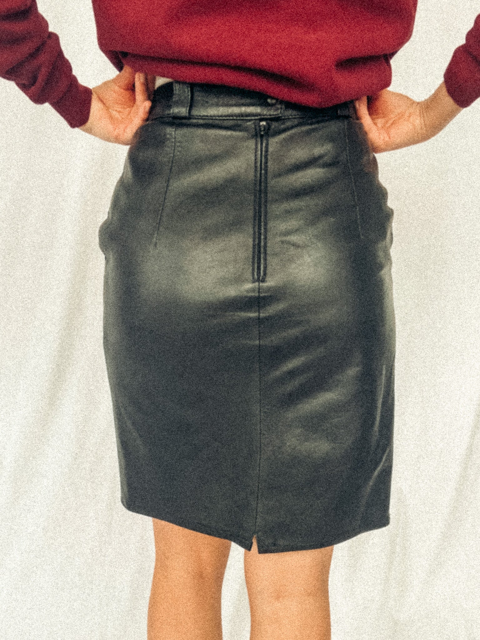 vintage leather skirt classic