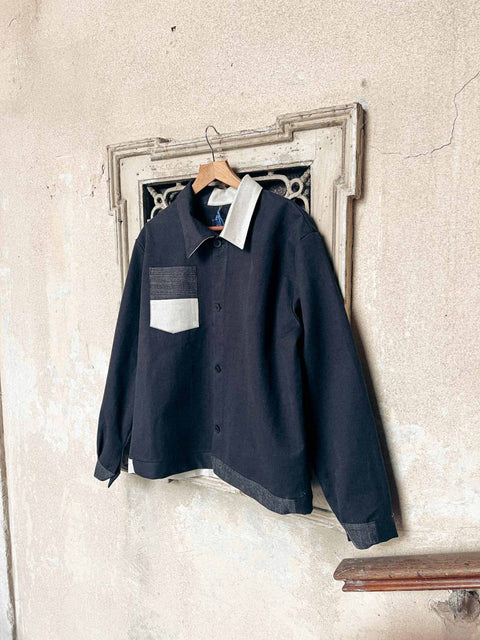 handmade shirt jacket black