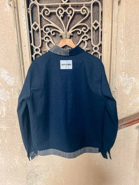 handmade shirt jacket navy blue no. 2