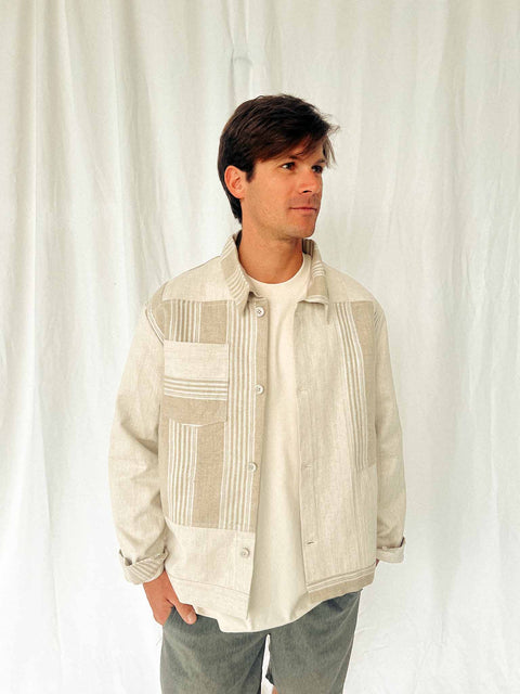 handmade shirt jacket cream/beige