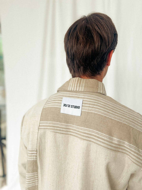 handmade shirt jacket cream/beige