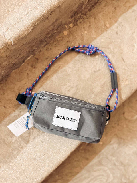 upcycled hip bag charcoal