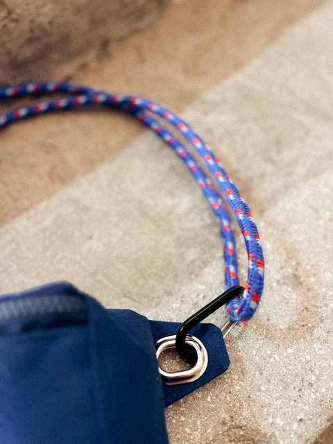 upcycled hip bag navy blue