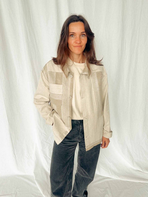 handmade shirt jacket cream/beige