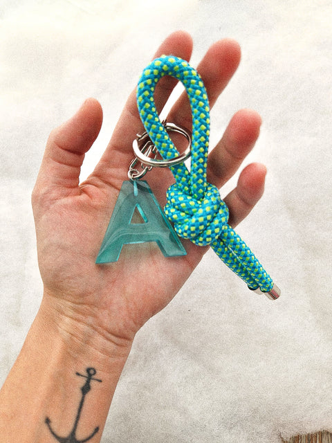 handmade keychain turquoise