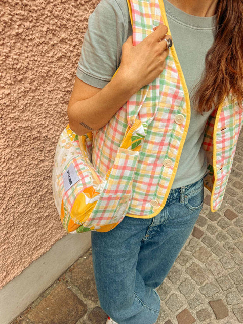 handmade vest mellow yellow