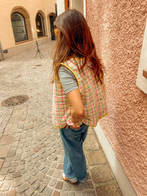 handmade vest mellow yellow