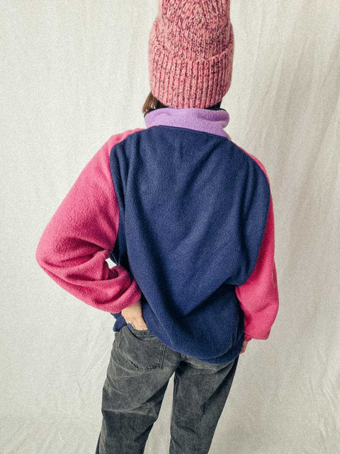 vintage fleece sweater pomodoro quadrato