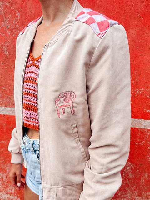 vintage bomber jacket reworked laissez faire