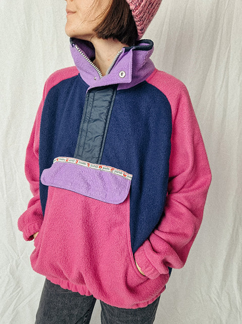 vintage fleece sweater pomodoro quadrato