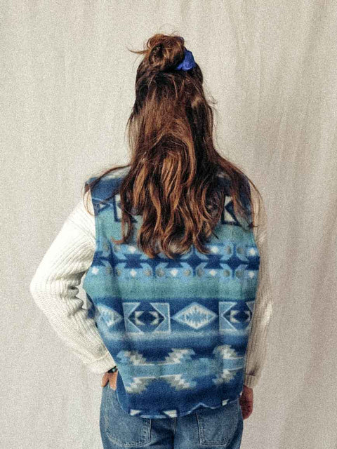 vintage fleece vest hawaii