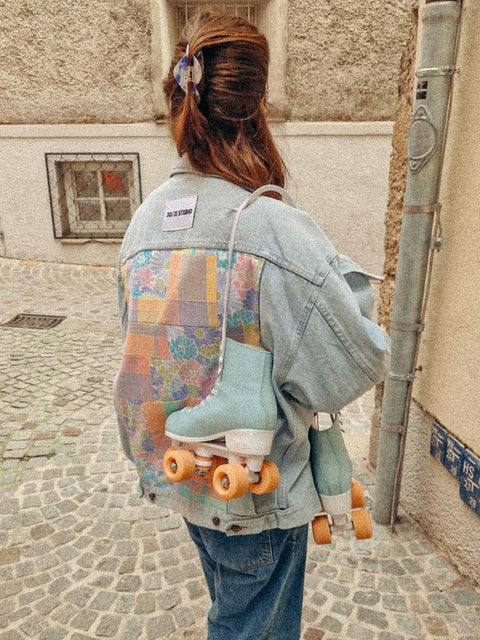 vintage denim jacket pastel dream