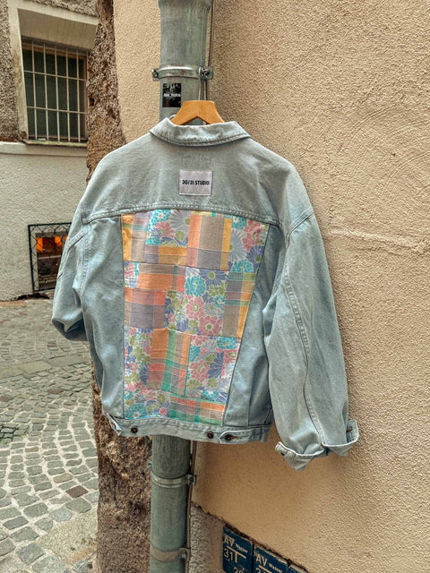 vintage denim jacket pastel dream