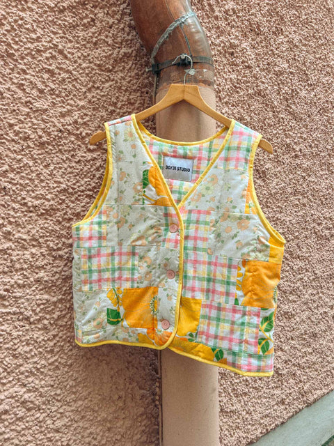 handmade vest mellow yellow