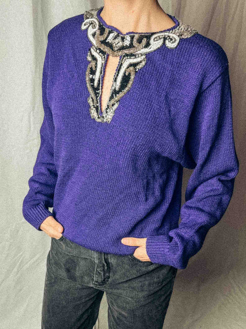 vintage embellished pullover franco valeri